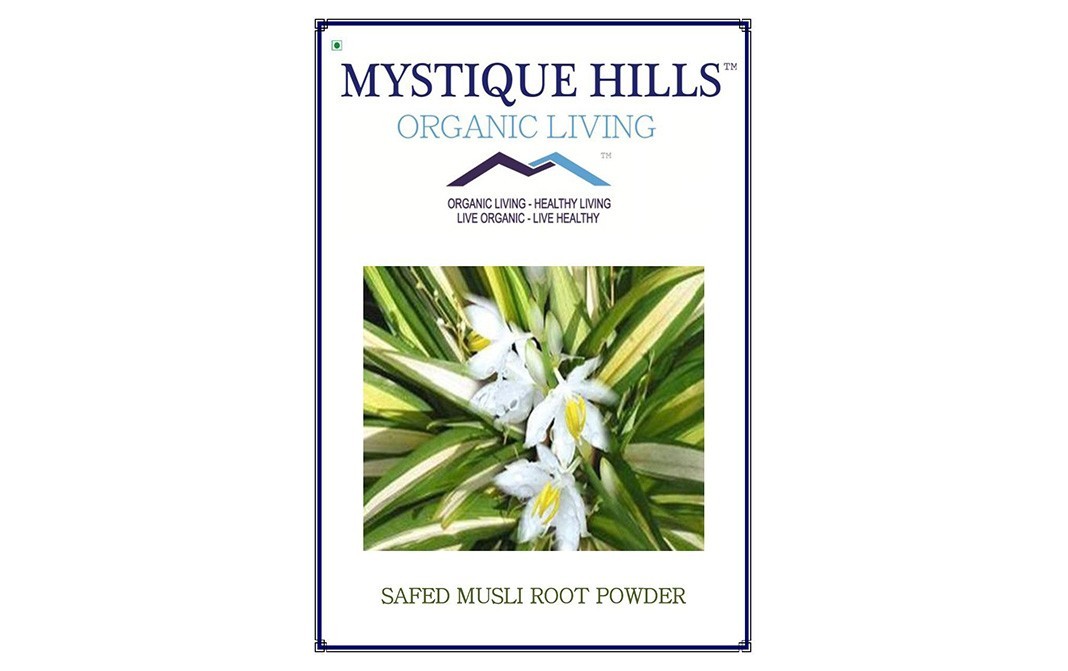 Mystique Hills Organic Safed Musli Root Powder   Box  100 grams